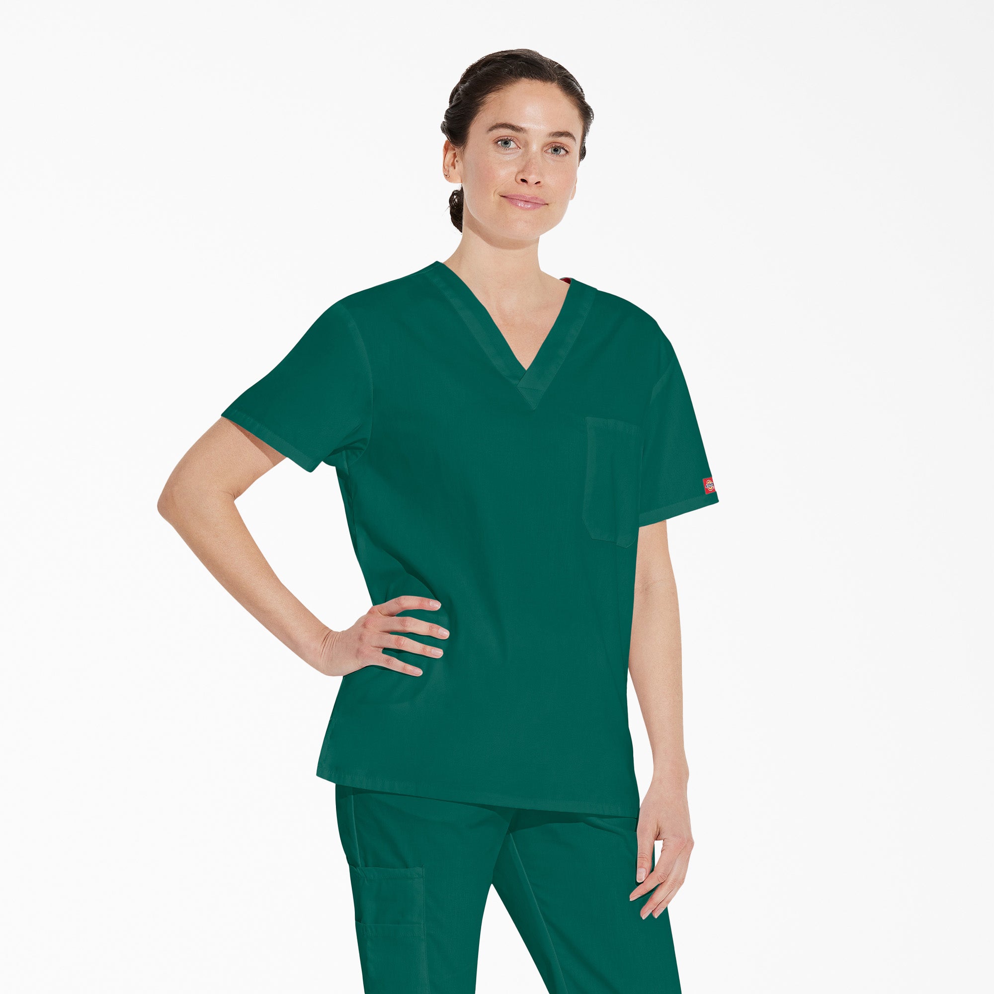 Unisex EDS Signature V-Neck Scrub Top - Image 4