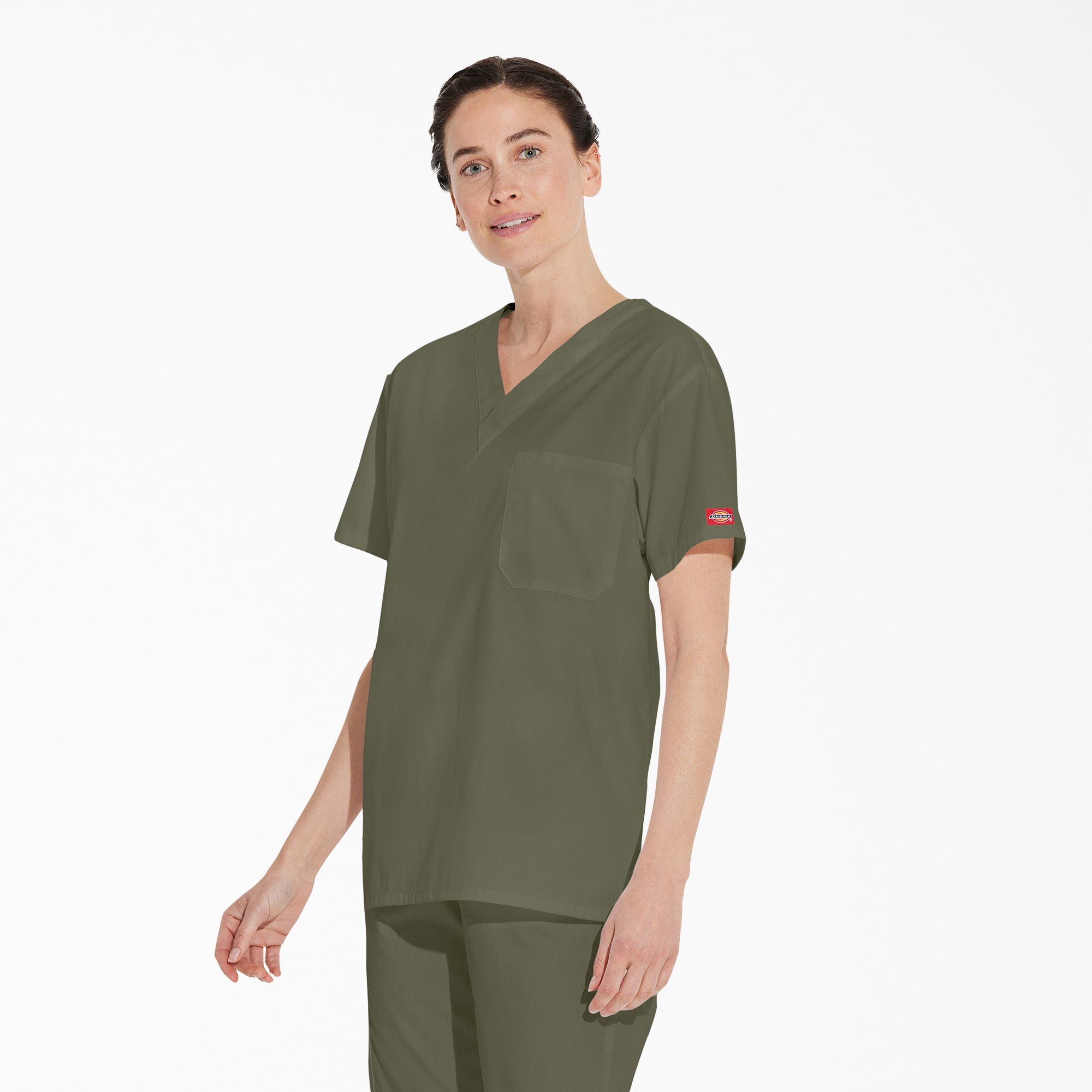 Unisex EDS Signature V-Neck Scrub Top - Image 3