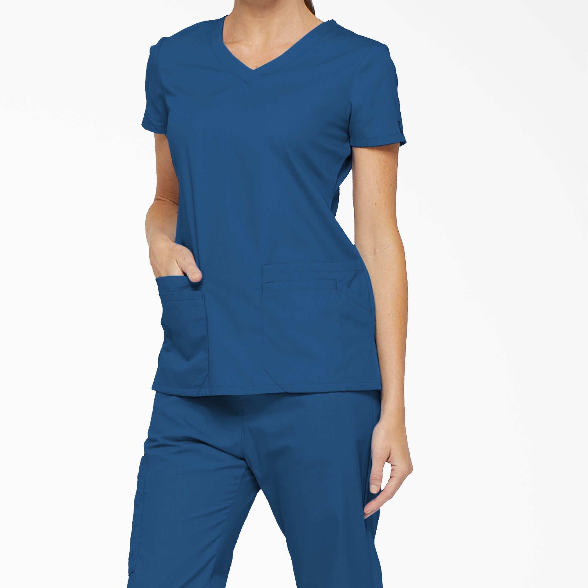 Women's EDS Signature V-Neck Scrub Top - Image 3