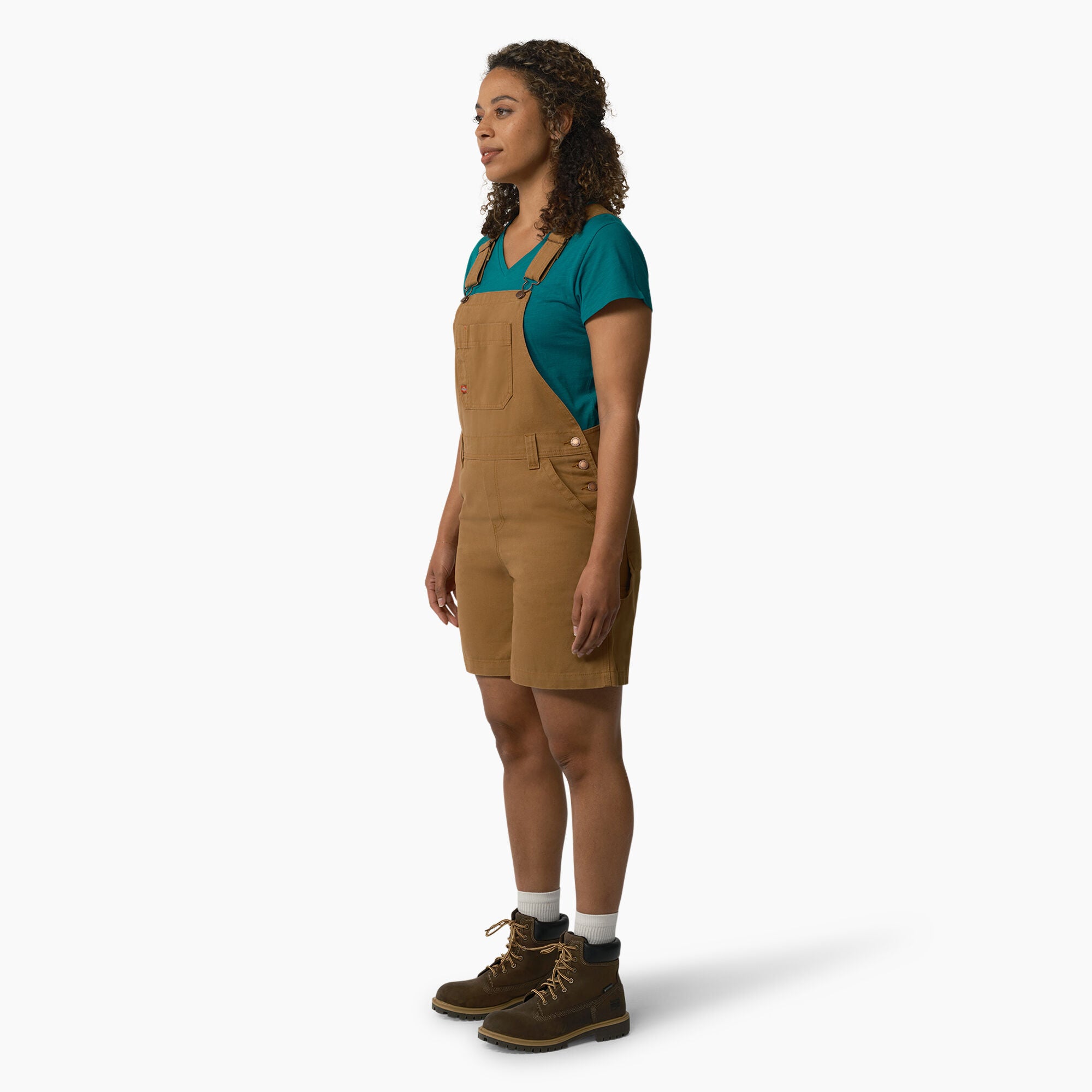Women's Relaxed Fit Bib Shortalls. 7 - Image 3