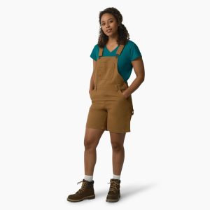 Women's Relaxed Fit Bib Shortalls. 7