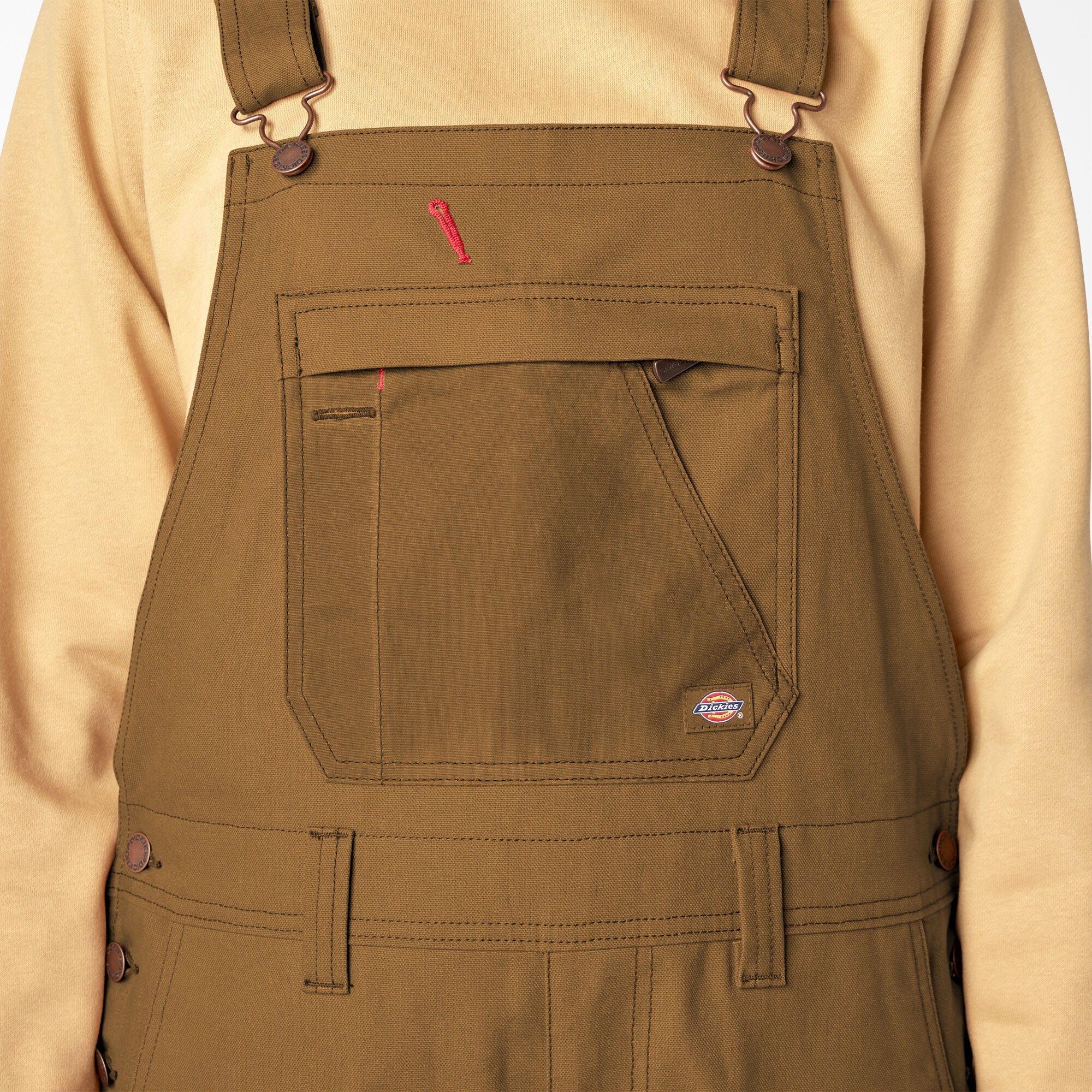 Women's Relaxed Fit Waxed Canvas Bib Overalls - Image 4