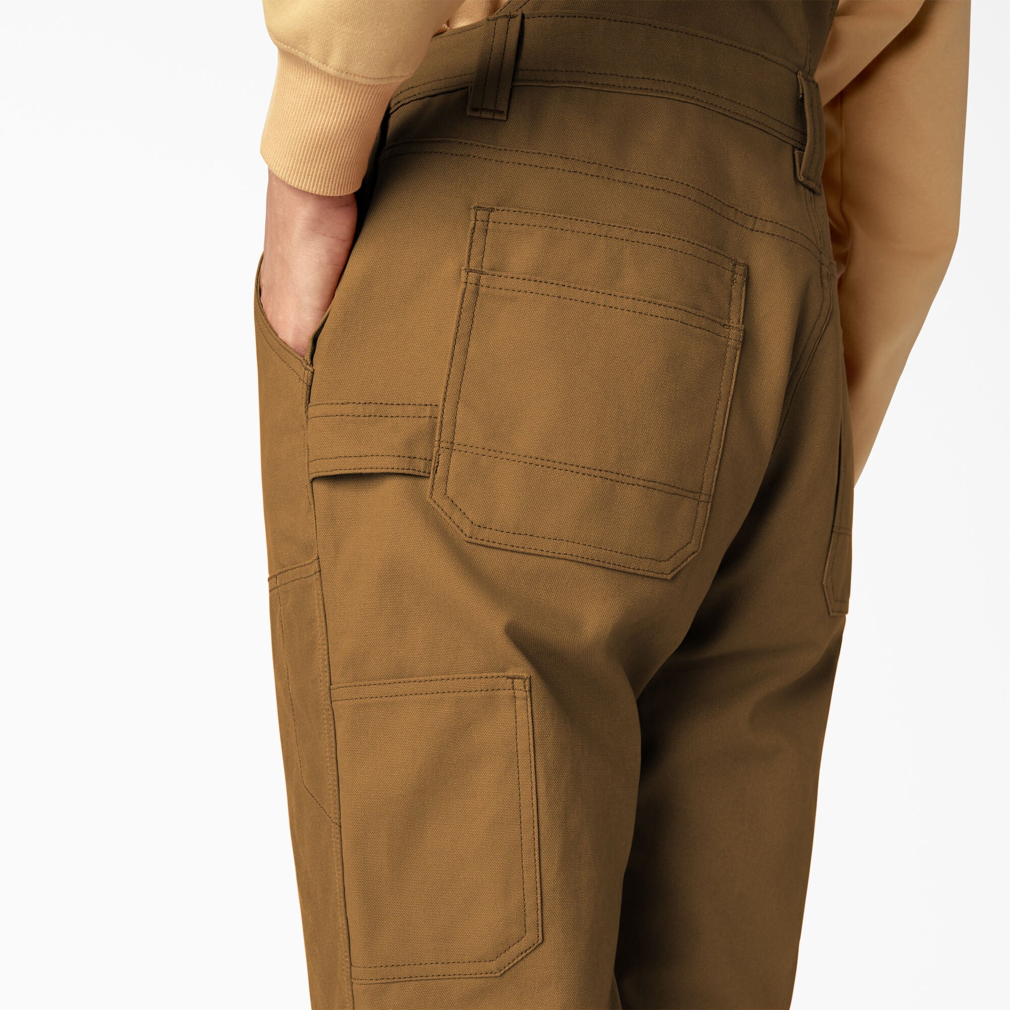 Women's Relaxed Fit Waxed Canvas Bib Overalls - Image 6