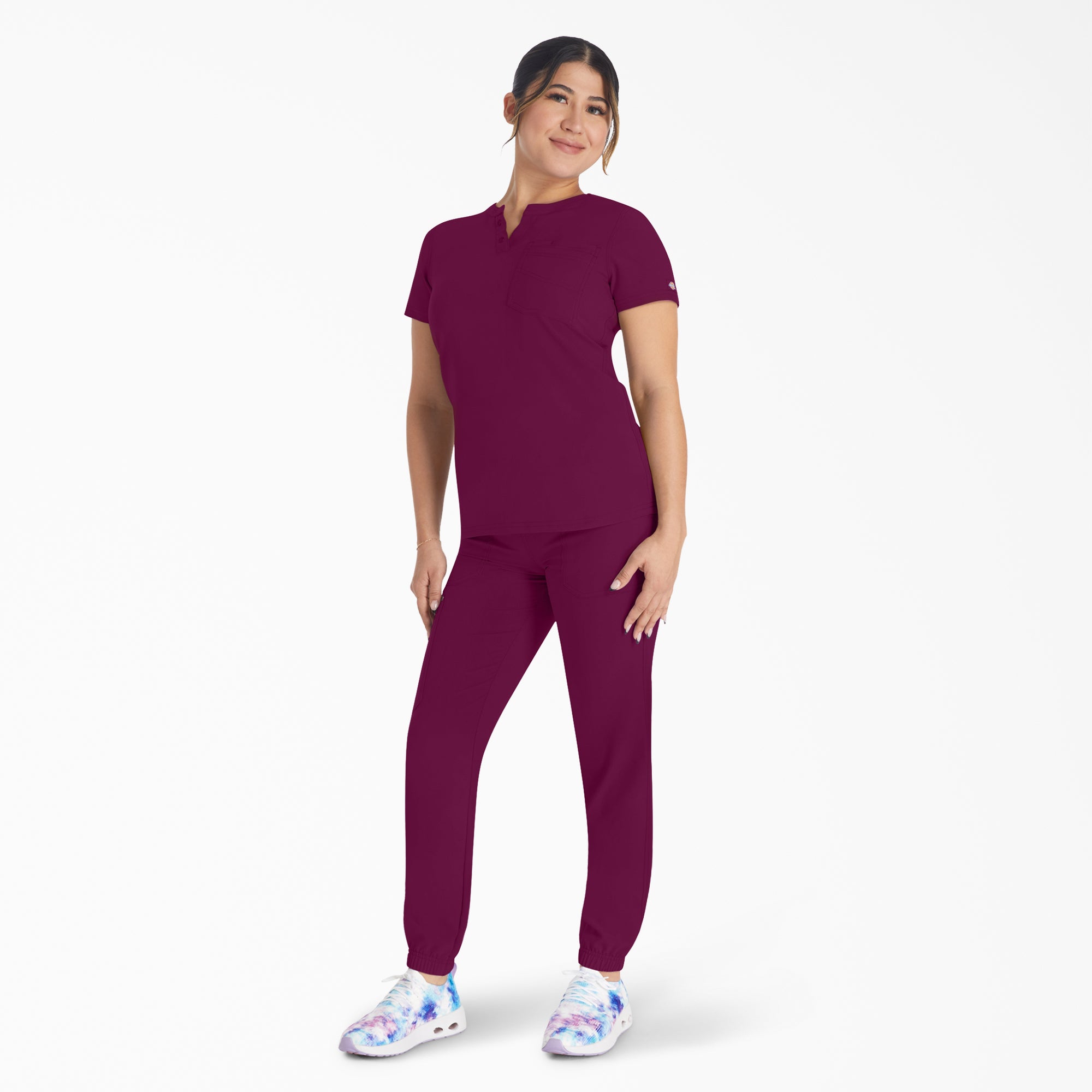 Women's EDS NXT Henley Scrub Top - Image 5