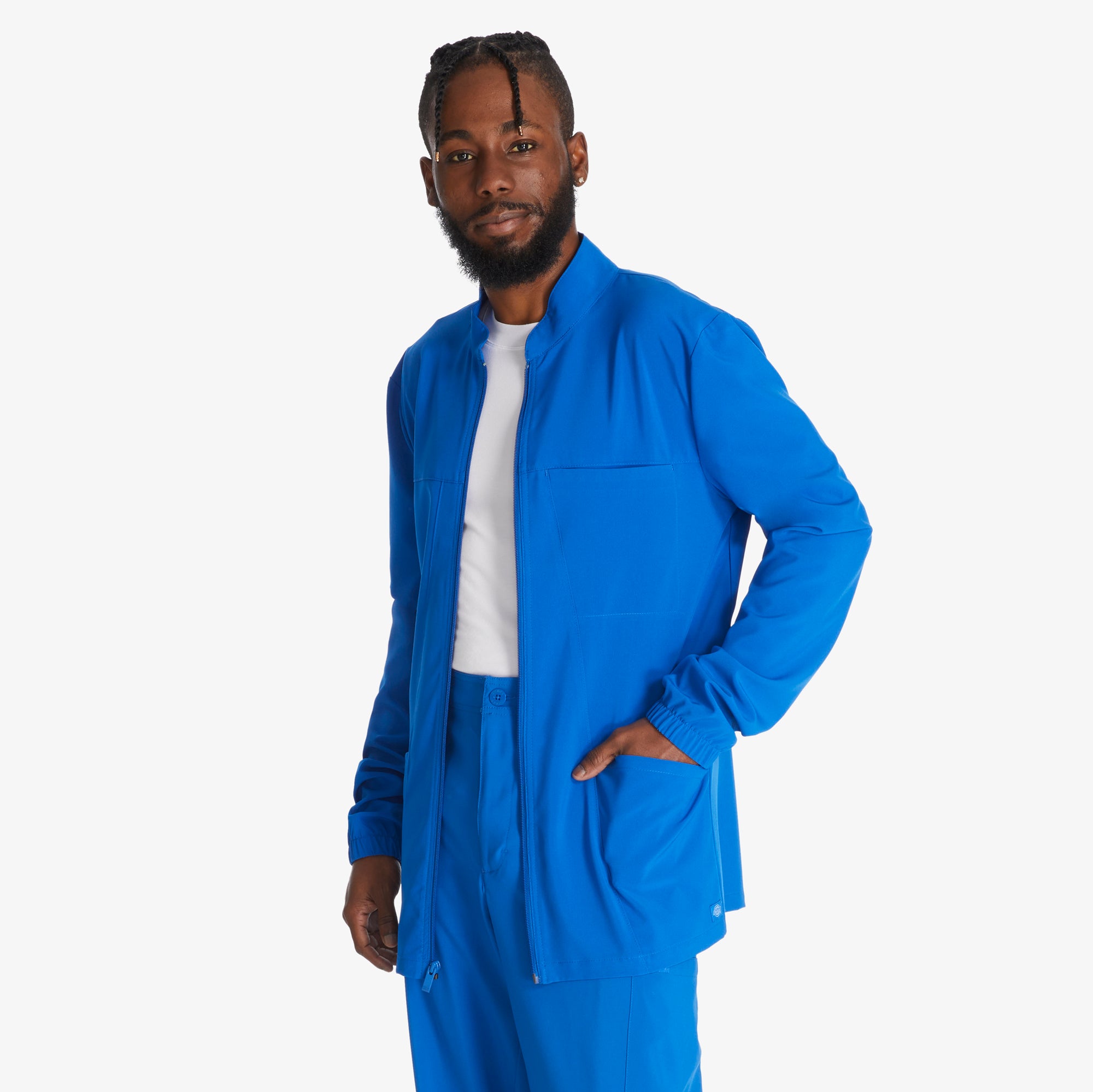 Men's EDS Essentials Zip Front Scrub Jacket - Image 3