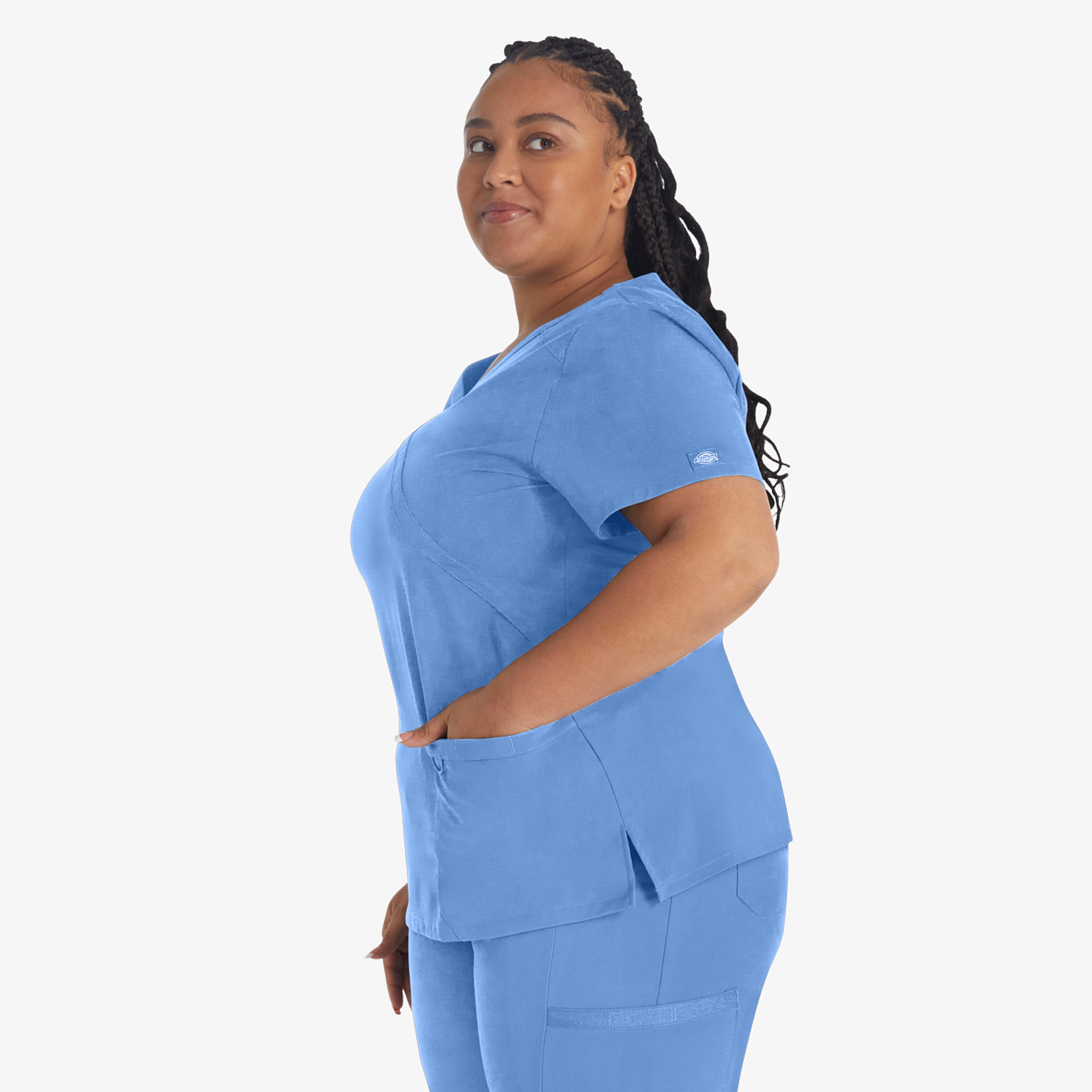 Women's EDS Essentials Mock Wrap Scrub Top - Image 3