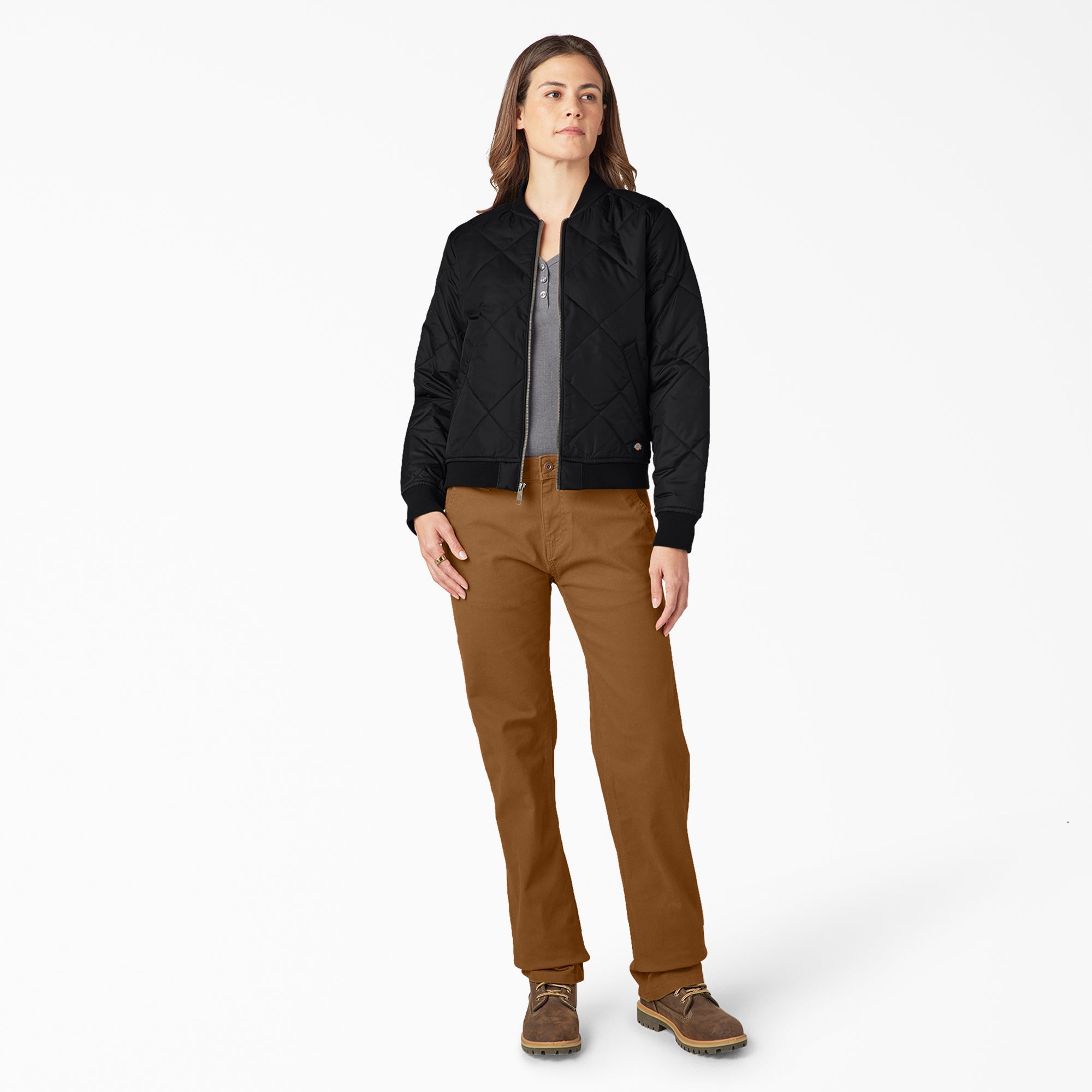 Women's Quilted Bomber Jacket - Image 4