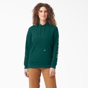 Women's Water Repellent Sleeve Logo Hoodie