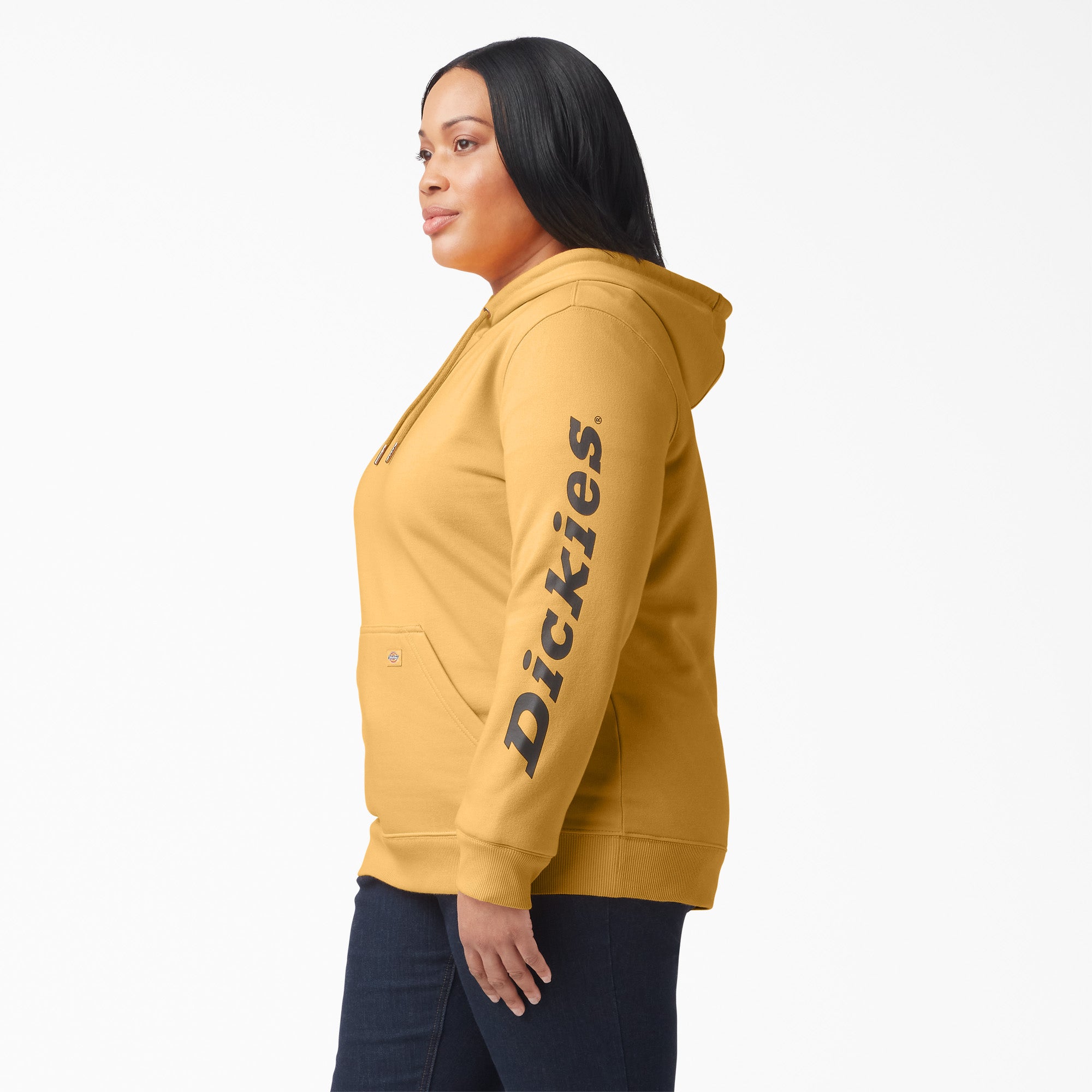 Women's Plus Water Repellent Sleeve Logo Hoodie - Image 3