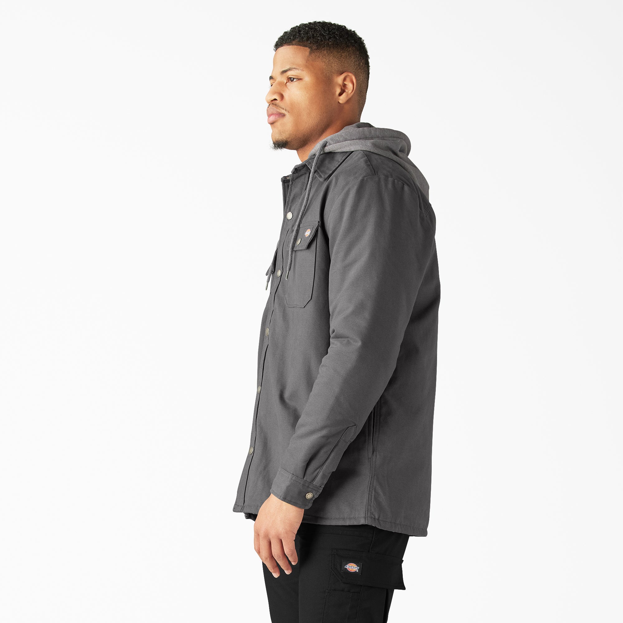 Water Repellent Duck Hooded Shirt Jacket - Image 3