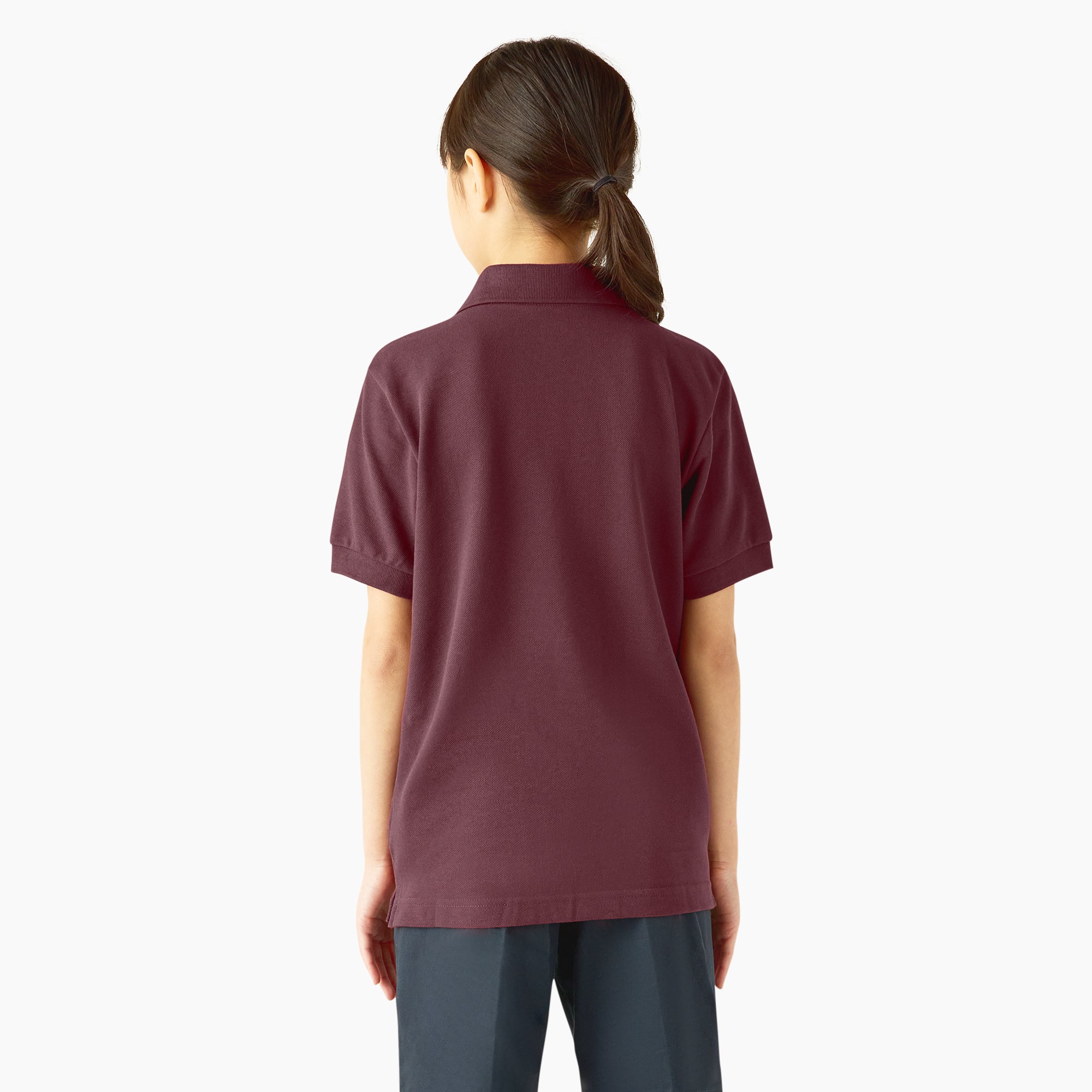 Kids' Piqué Short Sleeve Polo - Image 2
