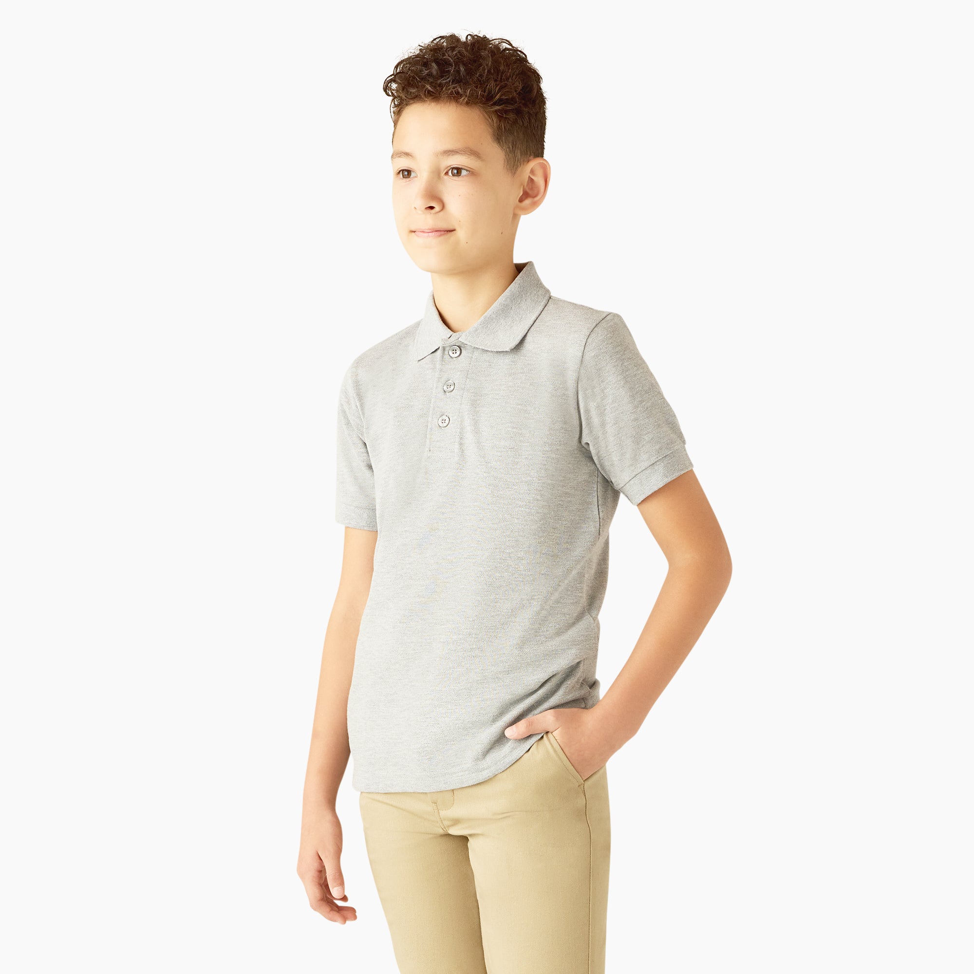 Kids' Piqué Short Sleeve Polo - Image 3