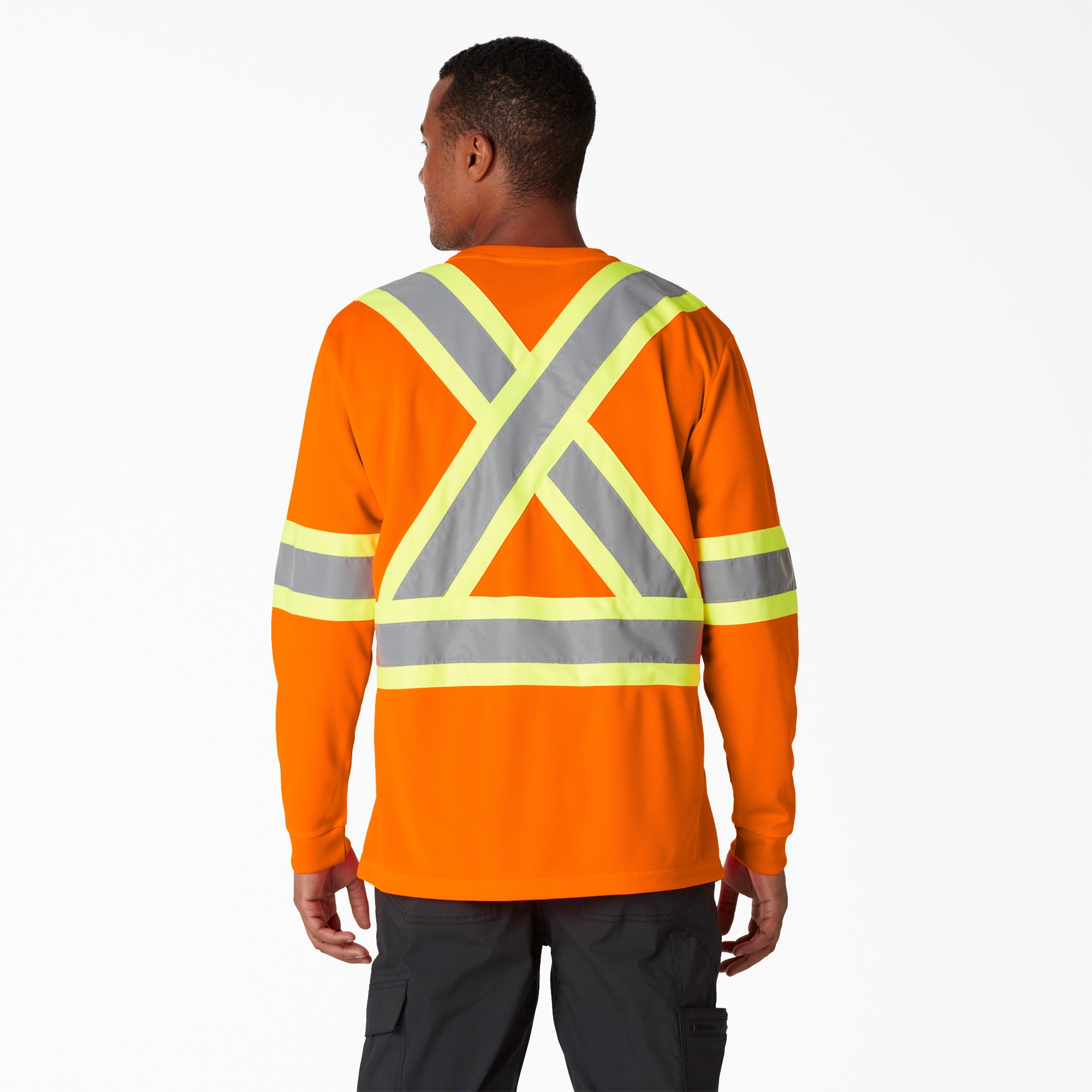 Hi Vis Safety Long Sleeve T-Shirt - Image 2